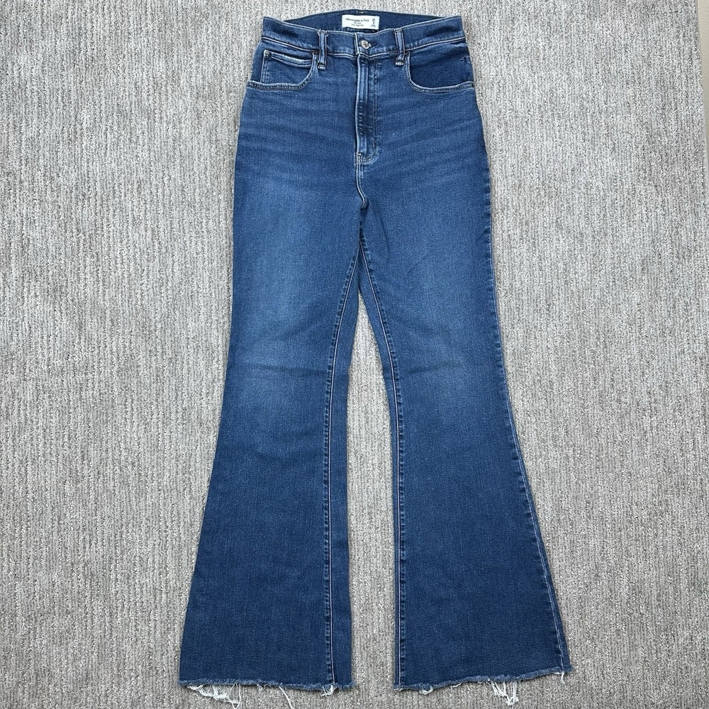 Abercrombie & Fitch‎ Jeans Womens 28 6 Blue The Flare Ultra High Rise Curve Love